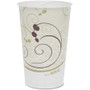 Solo 16 oz Symphony Waxed Paper Cold Cups - 16 fl oz - White, Brown, Green - Paper - Cold Drink, Milk Shake, Smoothie - 50/Pack Product Image 