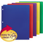 Smead Letter Pocket Folder - 8 1/2" x 11" - 50 Sheets Capacity - 2 Pocket(s) - Red, Purple, Yellow, Green, Dark Blue - 5/Pack Product Image 