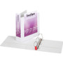 Cardinal Premier Easy Open ClearVue Locking Slant-D Ring Binder, 3 Rings, 3" Capacity, 11 x 8.5, White View Product Image