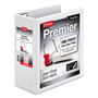 Cardinal Premier Easy Open ClearVue Locking Slant-D Ring Binder, 3 Rings, 4" Capacity, 11 x 8.5, White View Product Image