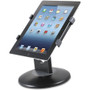 Kantek Adjustable Tablet Stand with Swivel Base - Horizontal, Vertical - 7.5" Height x 7.5" Width x 2.5" Depth - ABS Plastic - Black Product Image 