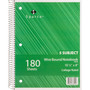 Sparco Wirebound College Ruled Notebooks - 180 Sheets - Wire Bound - College Ruled Front Ruling - Unruled Margin - 8" x 10 1/2" Sheet Size - (SPR83255BD) Product Image 