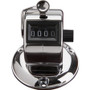 Sparco Tally Counters - 4 Digit - Finger Ring - Desktop - Chrome Plated Steel Product Image 