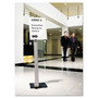 Info Sign Duo Floor Stand, Tabloid-Size Inserts, 15 X 50, Clear (DBL481523) View Product Image