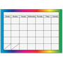 Ashley 1-month Dry Erase Magnetic Calendar - Academic - Monthly - 8 1/2" x 11" Sheet Size - Multicolor - Write on/Wipe off, Dry Erase Surface, Magnetic Product Image 
