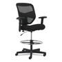 HON Prominent High-Back Task Stool, Supports Up to 250 lb, 21" to 28.1" Seat Height, Black View Product Image