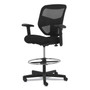 HON Prominent High-Back Task Stool, Supports Up to 250 lb, 21" to 28.1" Seat Height, Black View Product Image