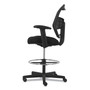 HON Prominent High-Back Task Stool, Supports Up to 250 lb, 21" to 28.1" Seat Height, Black View Product Image
