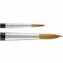 Charles Leonard Size 4 Water Color Pointed Brushes - No. 4 - Hardwood Handle - Aluminum Ferrule Product Image 
