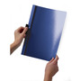 Durable DuraClip Report Cover, Clip Fastener, 8.5 x 11, Clear/Navy, 25/Box (DBL220328) View Product Image