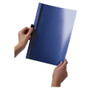 Durable DuraClip Report Cover, Clip Fastener, 8.5 x 11, Clear/Dark Blue, 25/Box (DBL221407) View Product Image