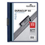 Durable DuraClip Report Cover with Clip Fastener, 8.5 x 11, Clear/Navy, 25/Box (DBL221428) View Product Image