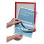 Durable DURAFRAME Sign Holder, 8.5 x 11, Red Frame, 2/Pack View Product Image