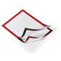 Durable DURAFRAME Sign Holder, 8.5 x 11, Red Frame, 2/Pack View Product Image