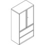 HON Brigade 800 H885LS Lateral File - 64.3" Height x 36" Width x 18" Depth - 2 - 3 Shelve(s) - Finish: Putty - Storage Cabinet, Radius Pull, Lockable, Glide, Removable Lock, Adjustable Shelf, Heavy Duty Product Image 