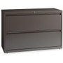 Lorell Fortress Series Lateral File - 42" Width x 18.6" Depth x 28" Height - 1 x Shelf(ves) - 2 x Drawer(s) for File - Letter, Legal, A4 - Lateral Product Image 