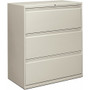 HON Brigade 800 H883 Lateral File - 40.9" Height x 36" Width x 18" Depth - 3 - Finish: Light Gray Product Image 