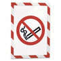 Durable DURAFRAME Security Magnetic Sign Holder, 8.5 x 11, Red/White Frame, 2/Pack (DBL4772132) View Product Image