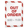 Durable DURAFRAME Security Magnetic Sign Holder, 8.5 x 11, Red/White Frame, 2/Pack (DBL4772132) View Product Image