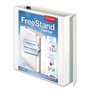 Cardinal FreeStand Easy Open Locking Slant-D Ring Binder, 3 Rings, 2" Capacity, 11 x 8.5, White View Product Image