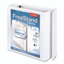 Cardinal FreeStand Easy Open Locking Slant-D Ring Binder, 3 Rings, 3" Capacity, 11 x 8.5, White View Product Image