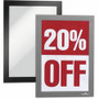 DURABLE Duraframe Half Letter - Holds 5.50" x 8.50" Insert - Rectangle - Magnetic, Dual-sided, Self-adhesive, Repositionable - Silver Product Image 