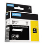 DYMO Rhino Permanent Poly Industrial Label Tape, 0.37" x 18 ft, White/Black Print View Product Image