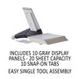 Durable SHERPA Desk Reference System, 10 Panels, 10 x 5.88 x 13.5, Gray Borders (DBL554210) View Product Image