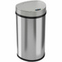 HLS Commercial 13-Gallon Semi-Round Sensor Trash Can - Hinged Lid - 13 gal Capacity - Semicircular - 10.30" Opening Diameter - Touchless Product Image 