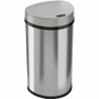 HLS Commercial 13-Gallon Semi-Round Sensor Trash Can - Hinged Lid - 13 gal Capacity - Semicircular - 10.30" Opening Diameter - Touchless Product Image 