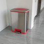 HLS Commercial 13-Gallon Pedal-Sensor Trash Can - Deodorizer - 13 gal Capacity - Rectangular - Touchless - Sensor, Smudge Resistant, Foot Pedal, Handle - (HLCHLS13SR) Product Image 