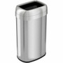 HLS Commercial Stainless Steel Open Top Trash Can - 16 gal Capacity - Elliptical - Manual - Heavy Duty, Fingerprint Resistant, Bacteria Resistant, Vented, Handle, Easy to Clean - 28.5" Height x 11.5" Width Product Image 