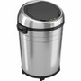 HLS Commercial XL Round Stainless Sensor Trash Can - 18 gal Capacity - Round - 11.60" Opening Diameter - Touchless - Sensor, Bacteria Resistant, Caster, Mobility, Smudge Resistant, Easy to Clean, Vented Product Image 