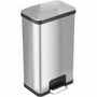 HLS Commercial AirStep Stainless Steel Step Trash Can - Deodorizer - 4.76 gal Capacity - Foot Pedal, Smudge Resistant, Easy to Clean, Vented, Handle, Fingerprint Proof, Durable - 28.4" Height x 16.5" Width x 11.2" Depth - Brushed Stainless Steel Product Image 