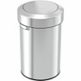 HLS Commercial 17 Gallon Stainless Steel Swing Top - Swing Lid - 17 gal Capacity - Round - Durable, Fingerprint Proof, Smudge Resistant, Handle, Easy to Clean - 25.5" Height x 16" Width x 16" Depth Product Image 