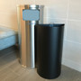 HLS Commercial 9-Gallon Half-Round Side-Entry Trash Can - 9 gal Capacity - Half-round Product Image 