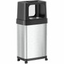 HLS Commercial Dual Side Entry Odor Control Trash Can - Dual Side Openings Opening - 18 gal Capacity - Rectangular - Rolling - Wheels, Fingerprint Proof, Smudge Resistant, Mobility, Dual Side Entry Product Image 
