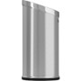 HLS Commercial 15-Gallon Round Open Top Trash Can - 15 gal Capacity - Round - Removable Lid, Handle, Smudge Resistant, Easy to Clean, Durable - 31.5" Height x 14.9" Width - Stainless Steel, Galvanized Steel Product Image 