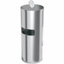 HLS Commercial Gym Wipe Dispenser 9-Gallon Trash Can - Lockable - 9 gal Capacity - Round - Durable, Lid Locked, Removable Inner Bin, Locking Door - Stainless Steel Product Image 