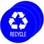 HLS Commercial Refuse Bin Icon Sticker - Waterproof - Compost - 1/10" Height x 4" Width x 4" Length x 4" Diameter - Circle - Blue Product Image 
