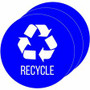 HLS Commercial Refuse Bin Icon Sticker - Waterproof - Compost - 1/10" Height x 4" Width x 4" Length x 4" Diameter - Circle - Blue Product Image 