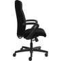 HON Ignition Chair - Black Seat Color - Vinyl Seat Material - Black Back Color - Fabric Back Material - Black Frame Color - (HONIE102UR10) Product Image 