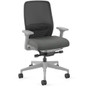 HON Nucleus Task Chair KD - Black Seat Color - Fabric Seat Material - Black Back Color - Titanium Frame Color - Armrest Product Image 