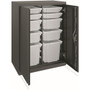 HON Flagship HFMSC183930RWB Storage Cabinet - 30" Depth x 39" Height - Lockable, Leveling Glide, Removable Lock, Key Lock, Modular - Charcoal Product Image 