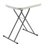 Iceberg IndestrucTable Small Space Personal Table - Platinum Top - 25 lb Capacity - Height Adjustable - 20.80" to 26.60" Adjustment - 26.60" Table Top Width x 17.80" Table Top Depth Product Image 