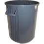 Gator Plus 32-gallon Vented Container - 32 gal Capacity - Round - Crush Resistant, Handle, Vented - 28.5" Height x 25.6" Width - Plastic, Polyethylene - (IMP77323CT) Product Image 