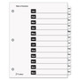 Cardinal OneStep Printable Table of Contents and Dividers, 12-Tab, Jan. to Dec., 11 x 8.5, White, White Tabs, 1 Set (CRD60313) View Product Image