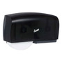 Scott Essential Coreless Jumbo Roll Toilet Paper Dispenser - Coreless Dispenser - 2 x Roll - 11" Height x 20" Width x 6" Depth - Plastic - Black Product Image 