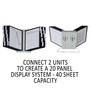 Durable InstaView Expandable Desktop Reference System, 10 Panels, Black Borders View Product Image