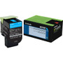 Lexmark Unison 801XC Original Extra High Yield Laser Toner Cartridge - Cyan - 1 Each Product Image 